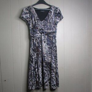 Perceptions New York Dress 8 Animal Print Gray Brown